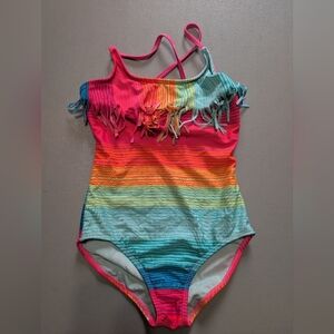 Cat & Jack Multicolor Swimsuit with Pink Trim